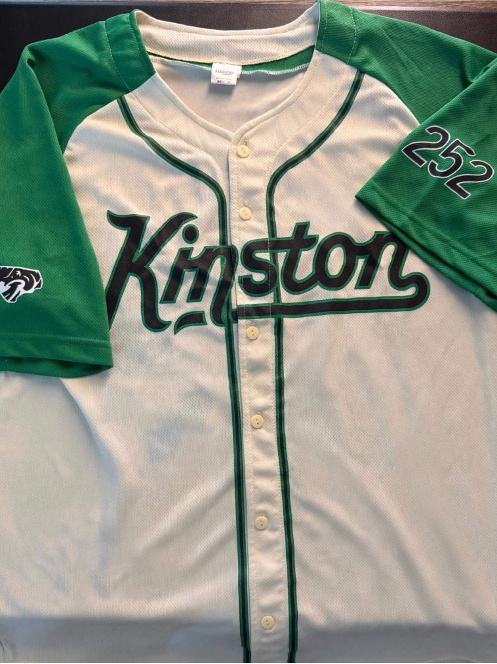Kinston Green & Cream Baseball Jersey